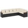 Voir la diapositive 2 : VIDAXL Salon de jardin 7 pcs avec coussins noir resine tressee