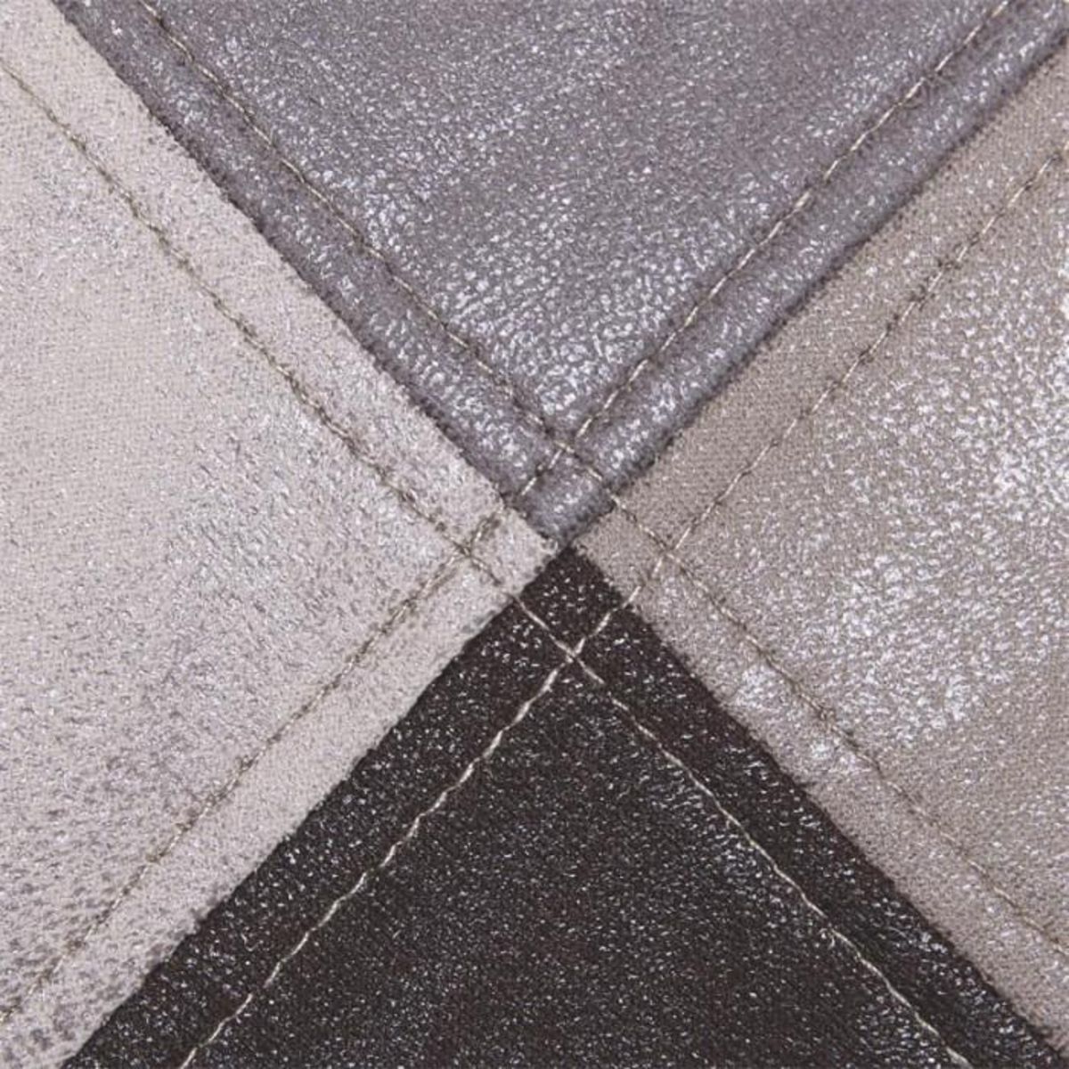 Paris Prix Lot de 2 Fauteuils Déco  Patchwork  84cm Marron