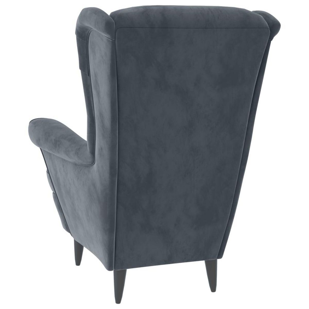VIDAXL Fauteuil gris fonce velours