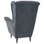 Voir la diapositive 5 : VIDAXL Fauteuil gris fonce velours