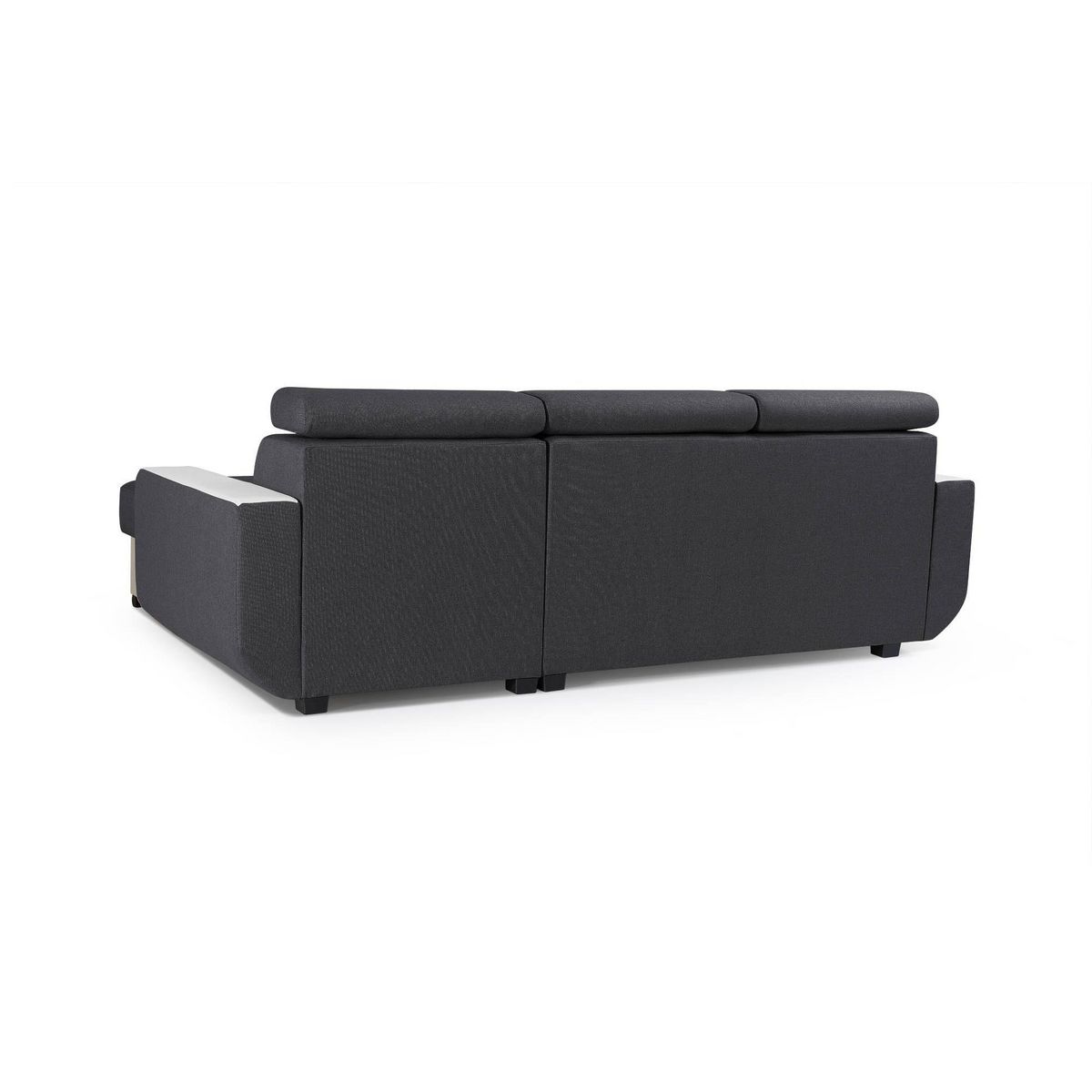 LISA DESIGN Dustin - canapé d'angle réversible - 4 places - convertible avec coffre - têtières réglables