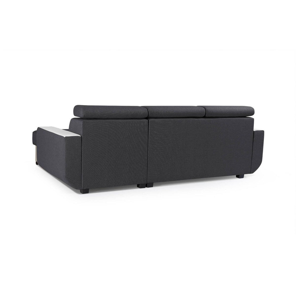LISA DESIGN Dustin - canapé d'angle réversible - 4 places - convertible avec coffre - têtières réglables