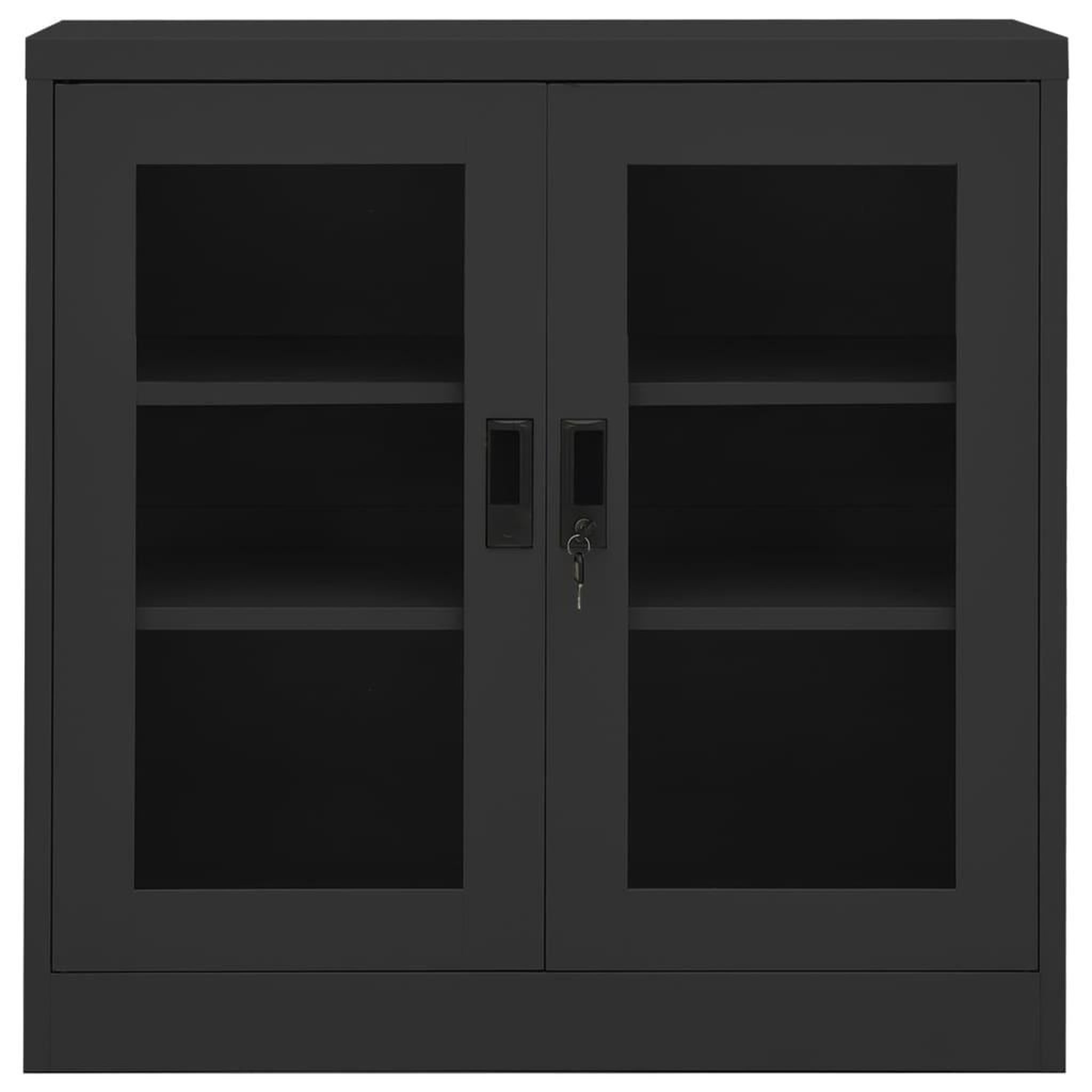 Voir la diapositive 2 : VIDAXL Armoire de bureau Anthracite 90x40x90 cm Acier