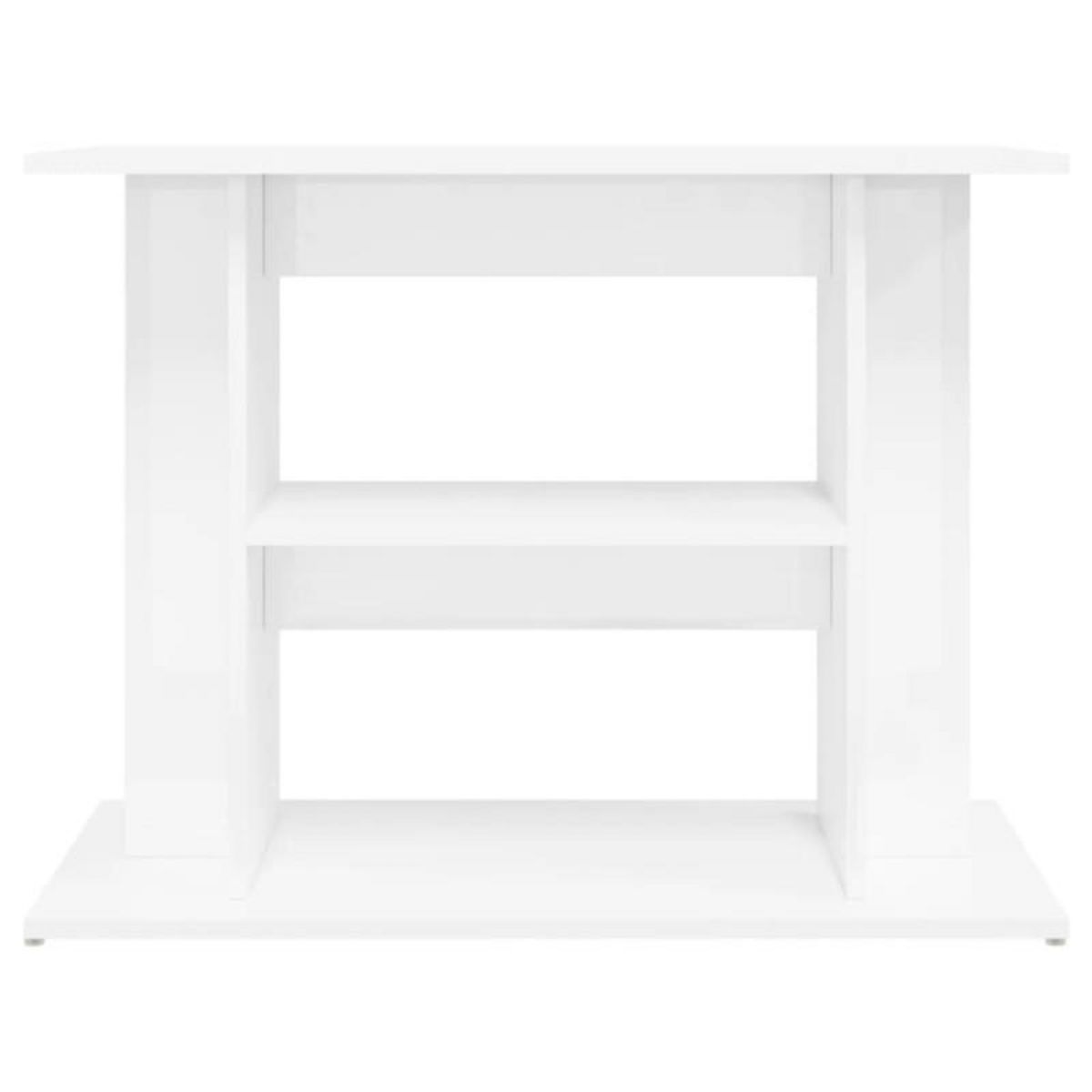 VIDAXL Support d aquarium blanc brillant 80x35x60 cm bois d ingénierie