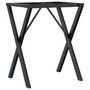 Voir la diapositive 2 : VIDAXL Pieds de table a manger cadre en X 60x40x73 cm acier