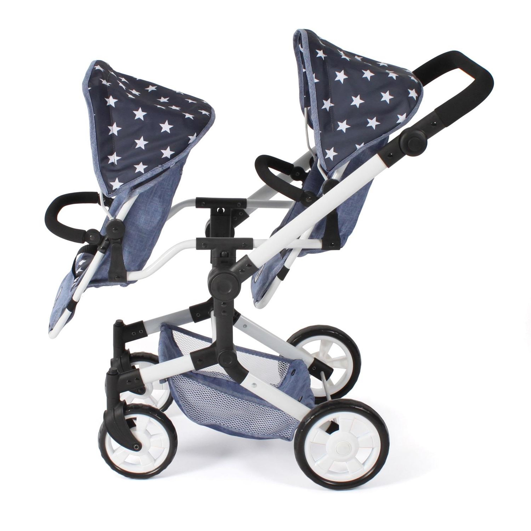 Voir la diapositive 6 : BAYER CHIC 2000 Poussette de poupée Linus Duo Bleu étoiles