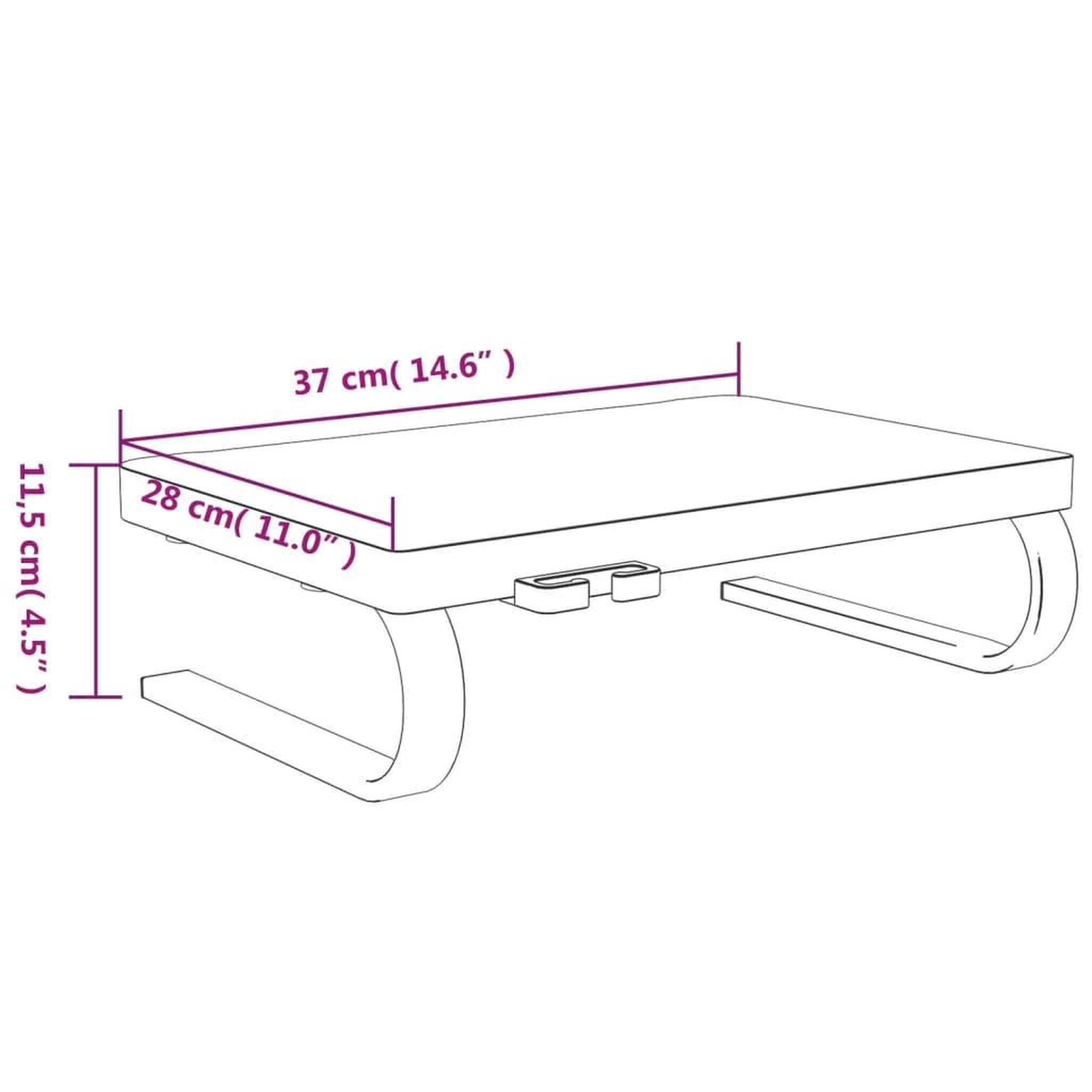 Voir la diapositive 6 : VIDAXL Support de moniteur Noir 37x28x11,5 cm
