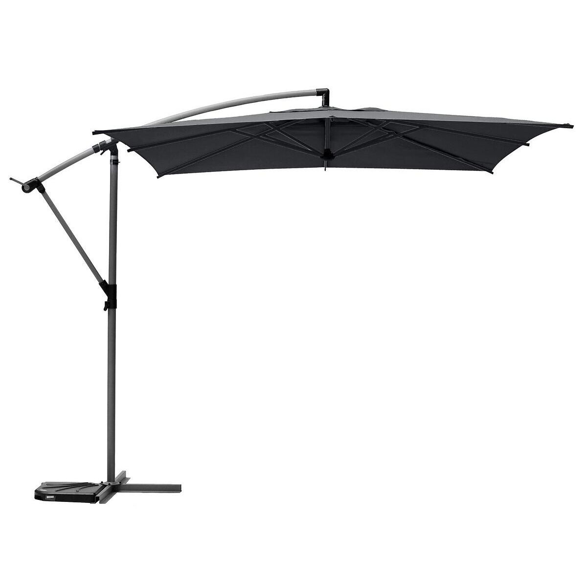 HESPERIDE Parasol déporté carré Manoa Ardoise - 2,5 x 2,5 m - Hespéride