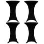 Voir la diapositive 1 : VIDAXL Housses elastiques de table Ø 80 cm Noir 4 pcs