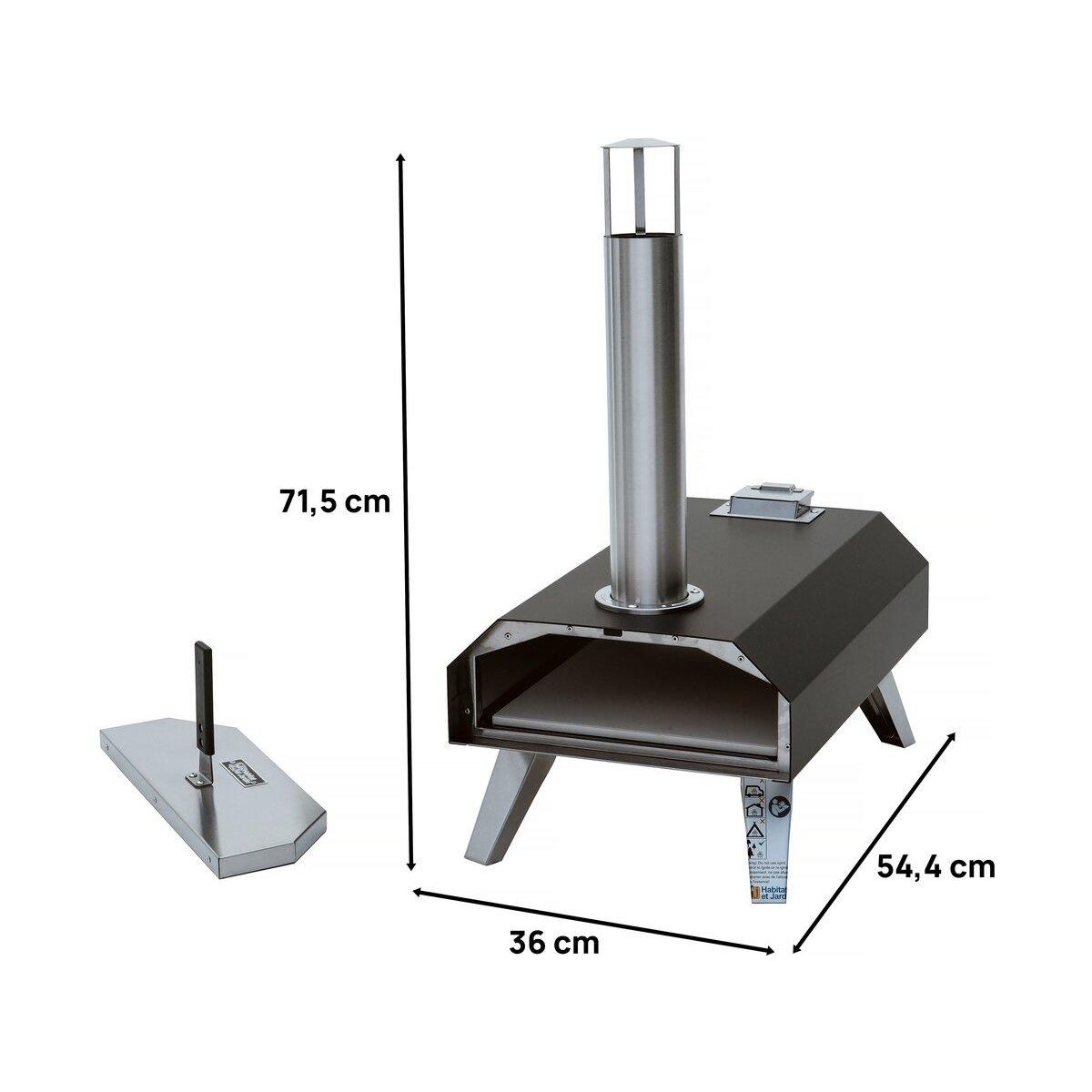 Habitat et Jardin Four a pizza à pellets  Master  - 36 x 54.4 x 71.5 cm