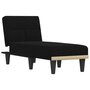 Voir la diapositive 2 : VIDAXL Chaise longue noir tissu