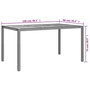 Voir la diapositive 6 : VIDAXL Table de jardin 150x90x75 cm Resine tressee bois d'acacia Gris