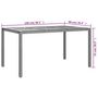Voir la diapositive 6 : VIDAXL Table de jardin 150x90x75 cm Resine tressee bois d'acacia Gris