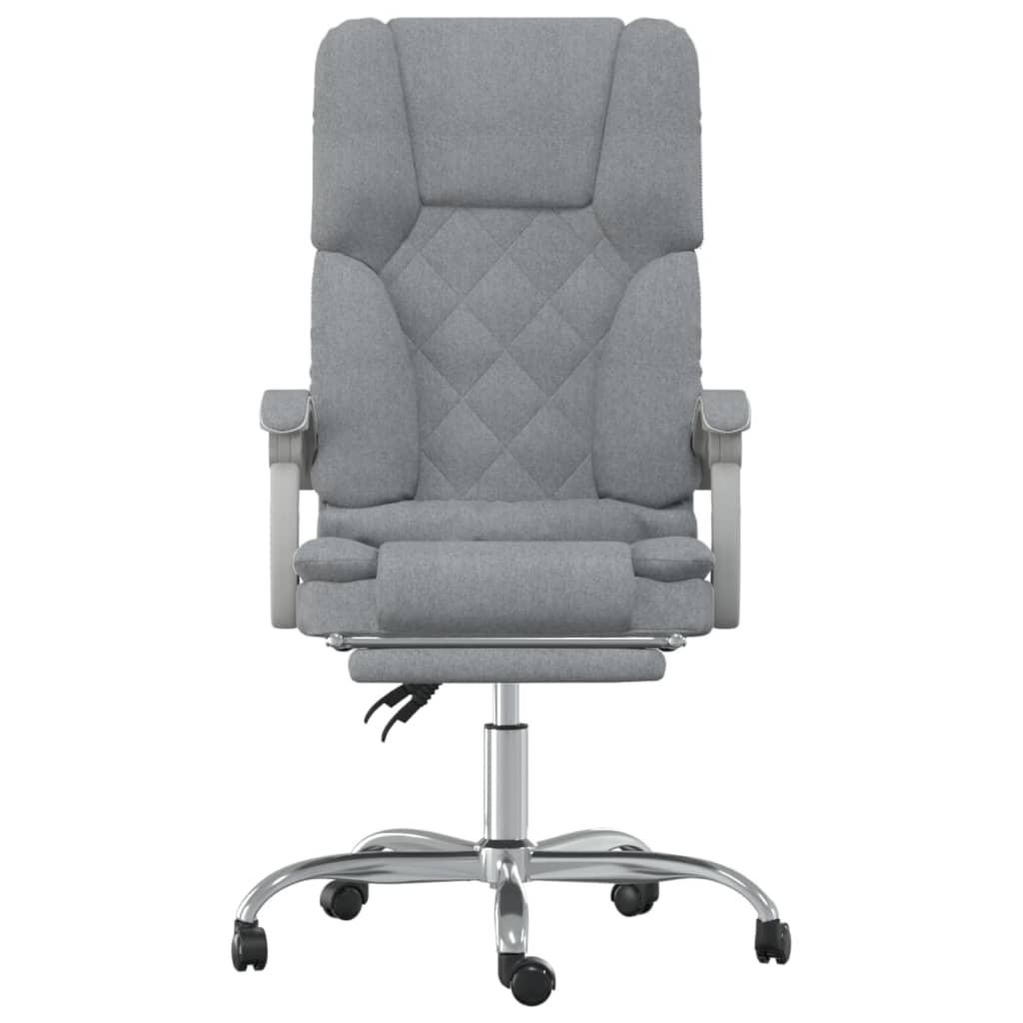 Voir la diapositive 3 : VIDAXL Fauteuil de massage inclinable de bureau Gris clair Tissu