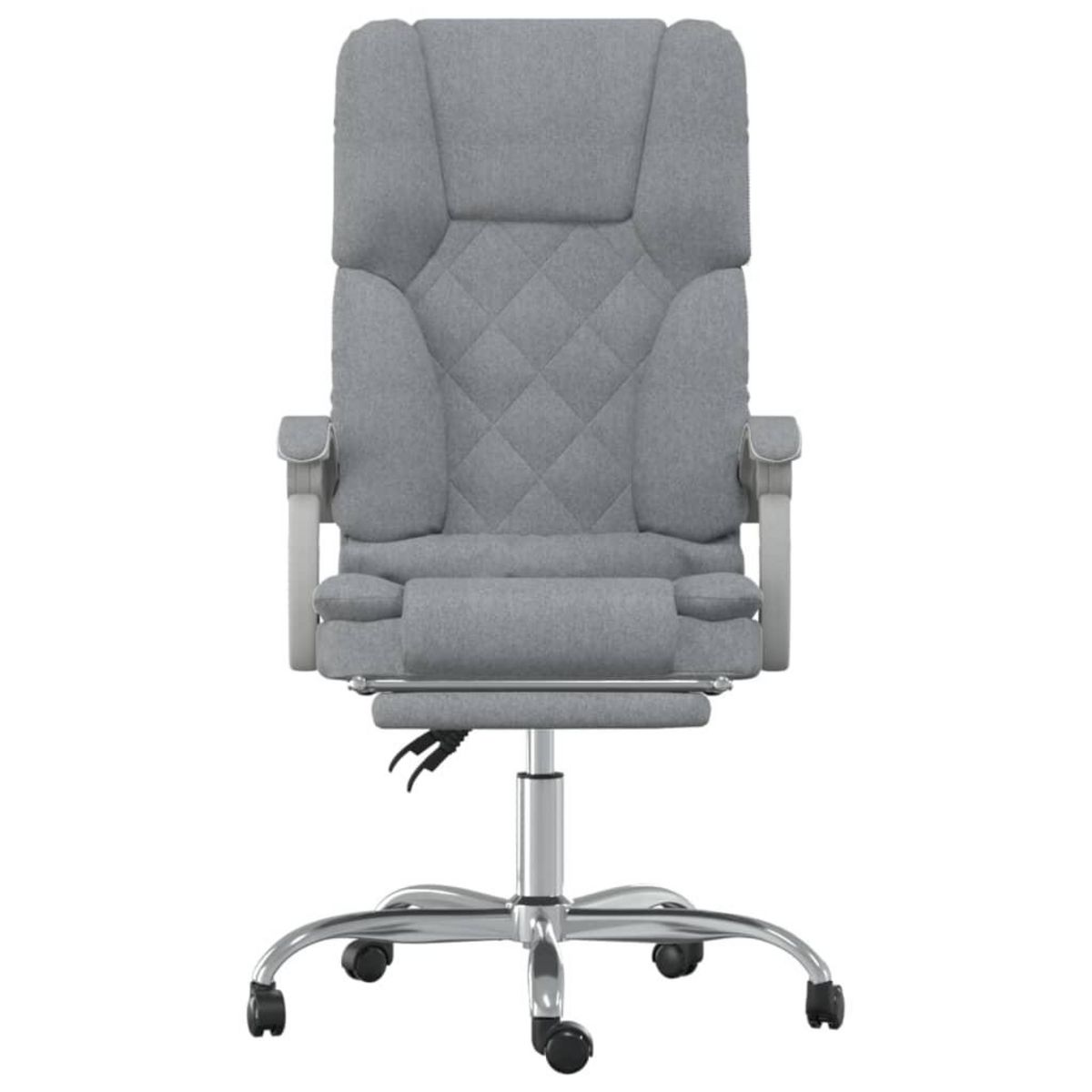 VIDAXL Fauteuil de massage inclinable de bureau Gris clair Tissu