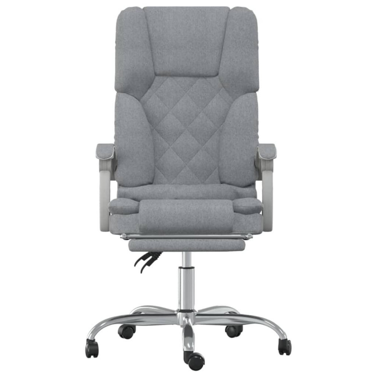 VIDAXL Fauteuil de massage inclinable de bureau Gris clair Tissu