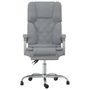 Voir la diapositive 3 : VIDAXL Fauteuil de massage inclinable de bureau Gris clair Tissu