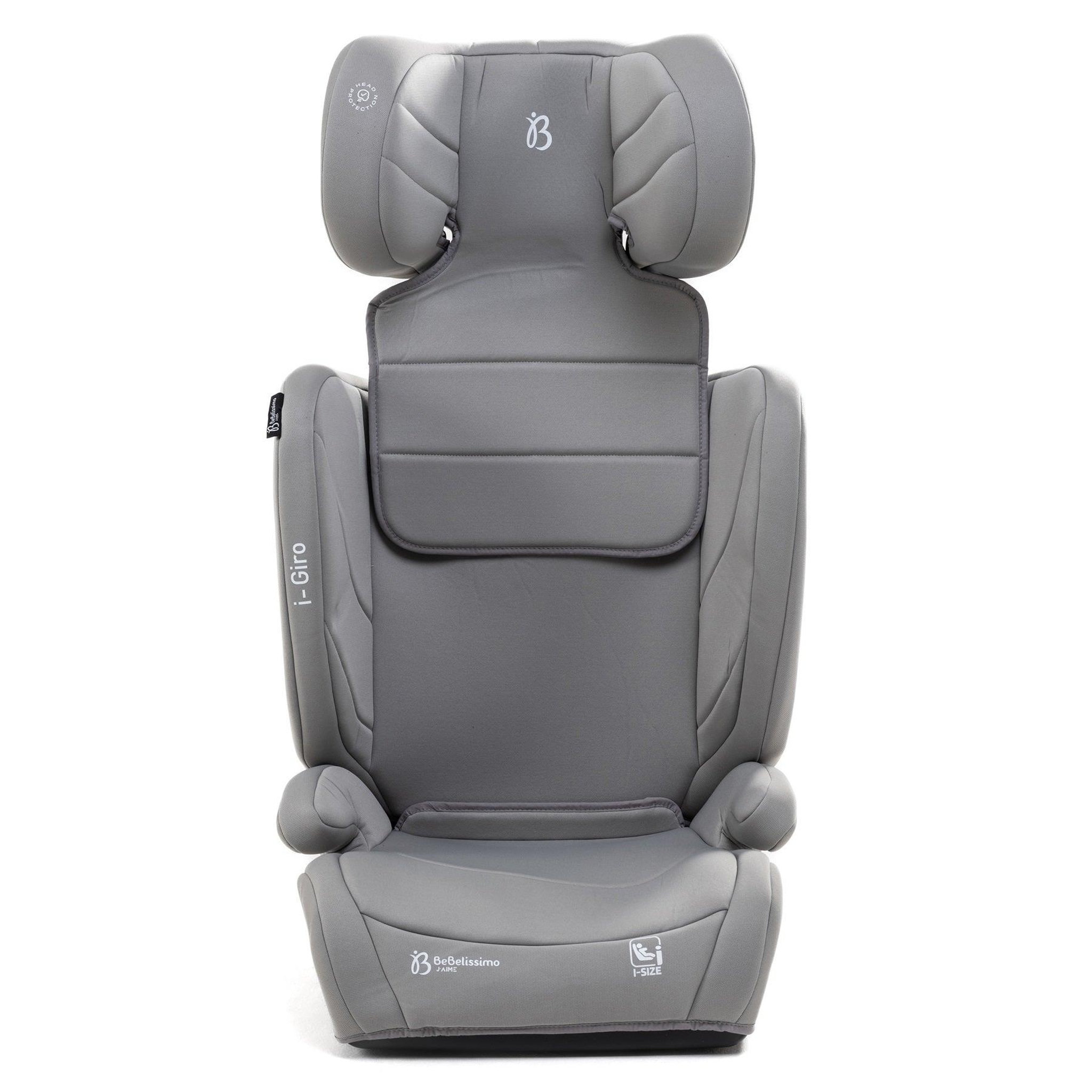 Voir la diapositive 3 : BEBELISSIMO Siège auto Isofix - rehausseur I-size  - 100 -150cm - i- Giro - gris claire