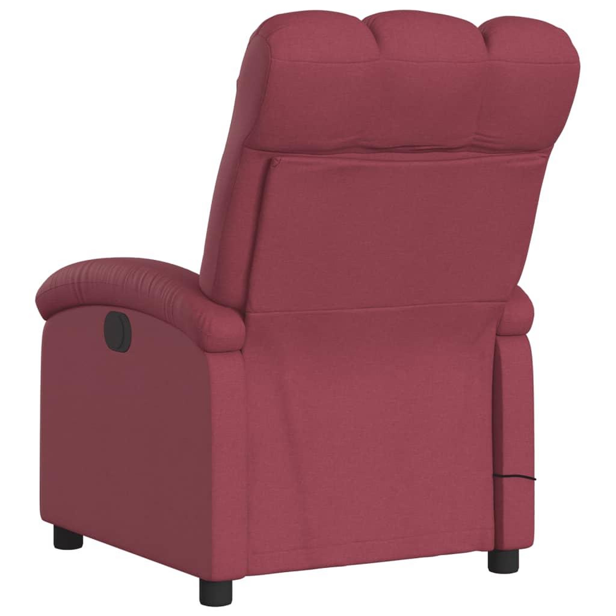 Voir la diapositive 5 : VIDAXL Fauteuil de massage inclinable electrique Rouge bordeaux Tissu