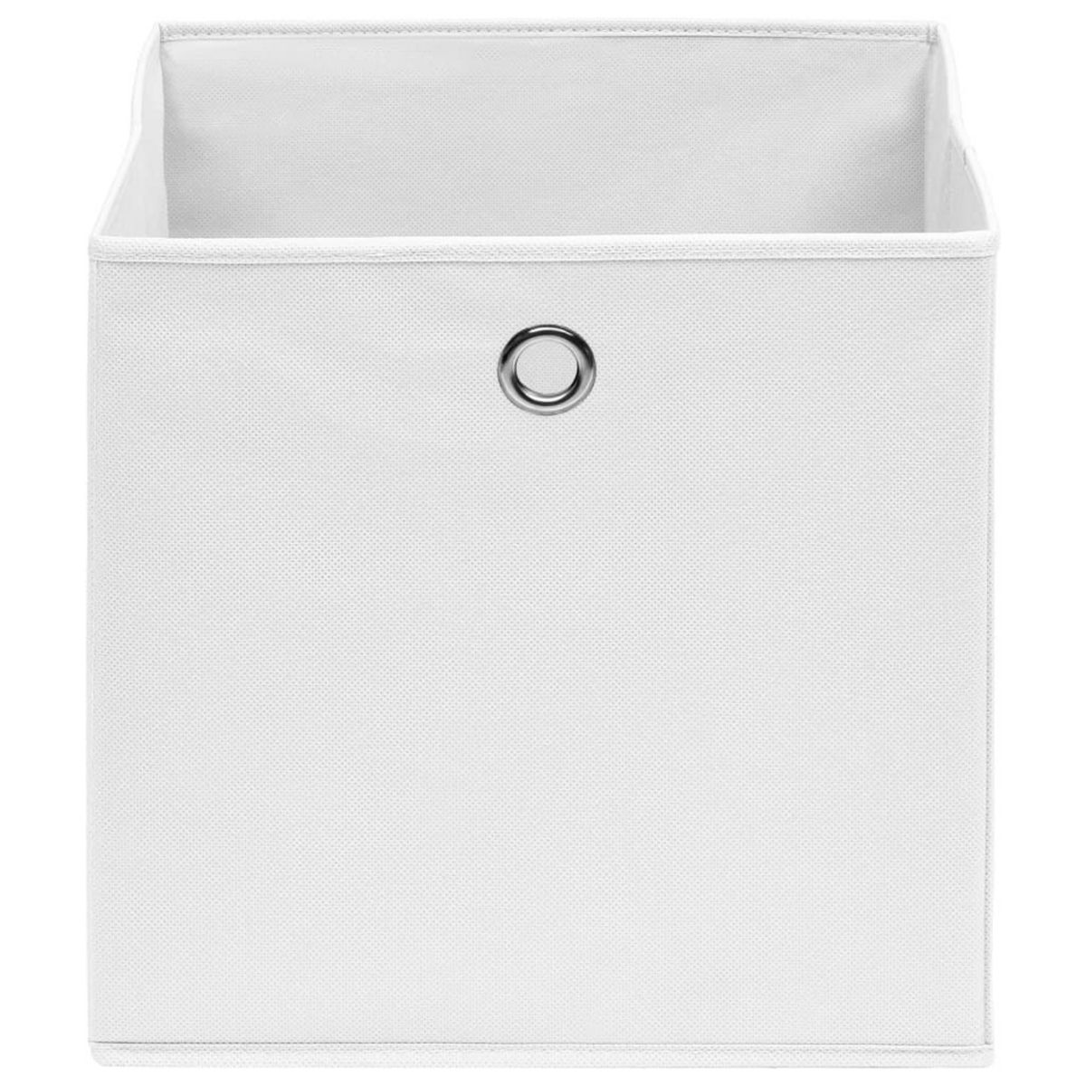 VIDAXL Boîtes de rangement 4 pcs Tissu intisse 28x28x28 cm Blanc