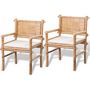 Voir la diapositive 3 : VIDAXL Mobilier de bistro 3 pcs avec coussins Bambou