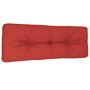 VIDAXL Coussin de palette rouge 120x40x12 cm tissu
