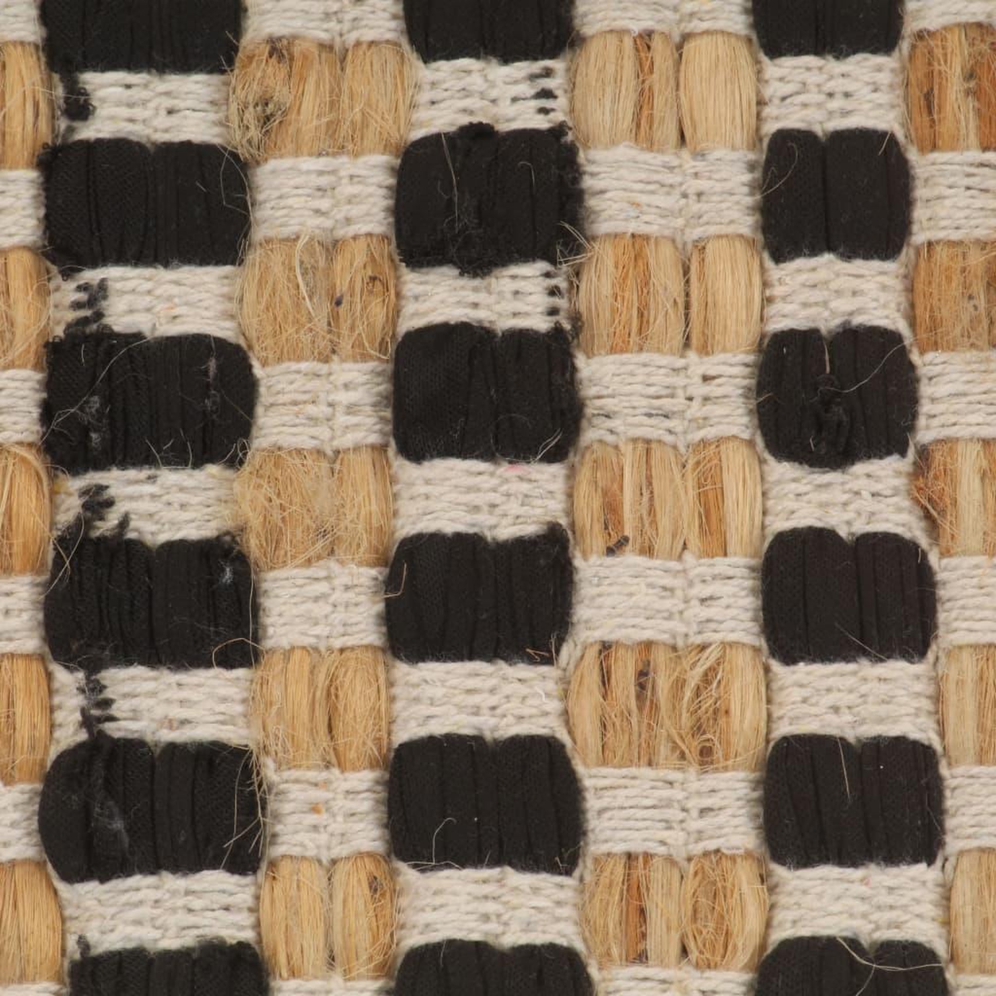 Voir la diapositive 5 : VIDAXL Tapis de salle de bain tisses a la main Jute Naturel et Noir