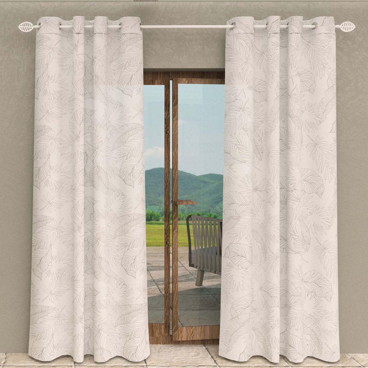 SOLEIL D'OCRE Voile à oeillets 135x250 cm CELIA, par Soleil d'Ocre