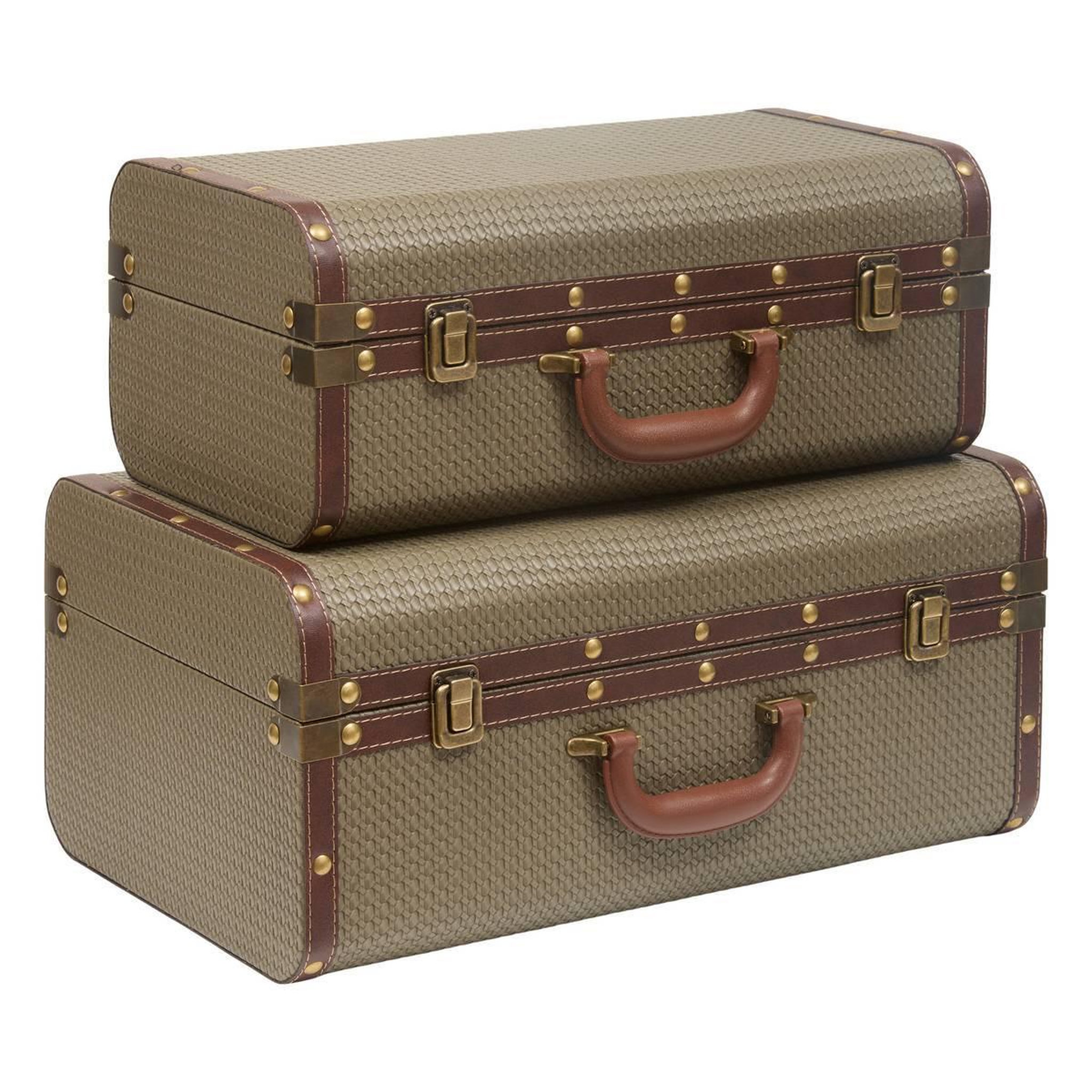 ATMOSPHERA Lot de 2 malles valises  bonie  45cm kaki