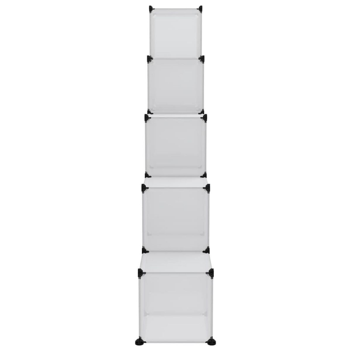 VIDAXL Cubes de rangement 15 pcs avec portes Transparent PP