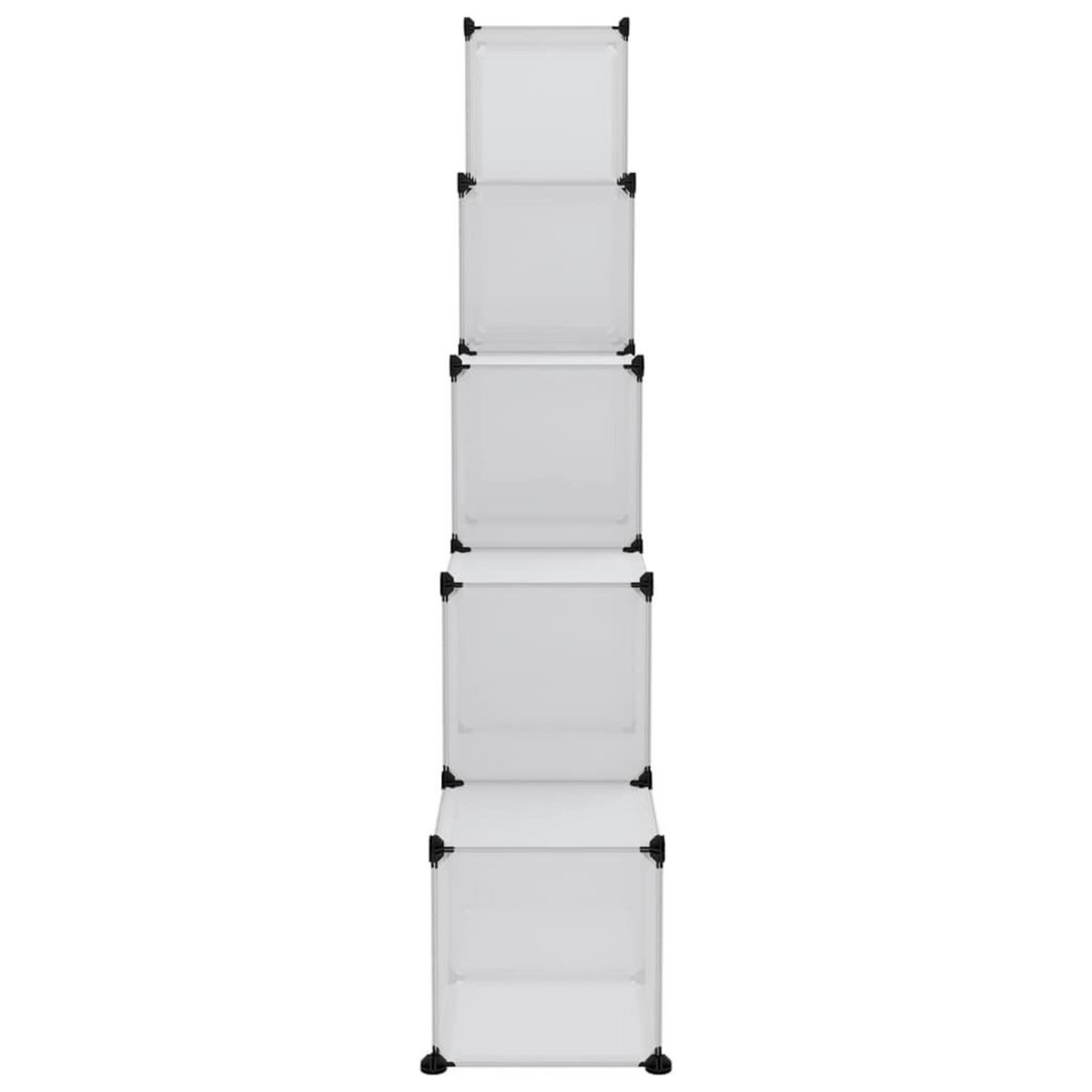 VIDAXL Cubes de rangement 15 pcs avec portes Transparent PP