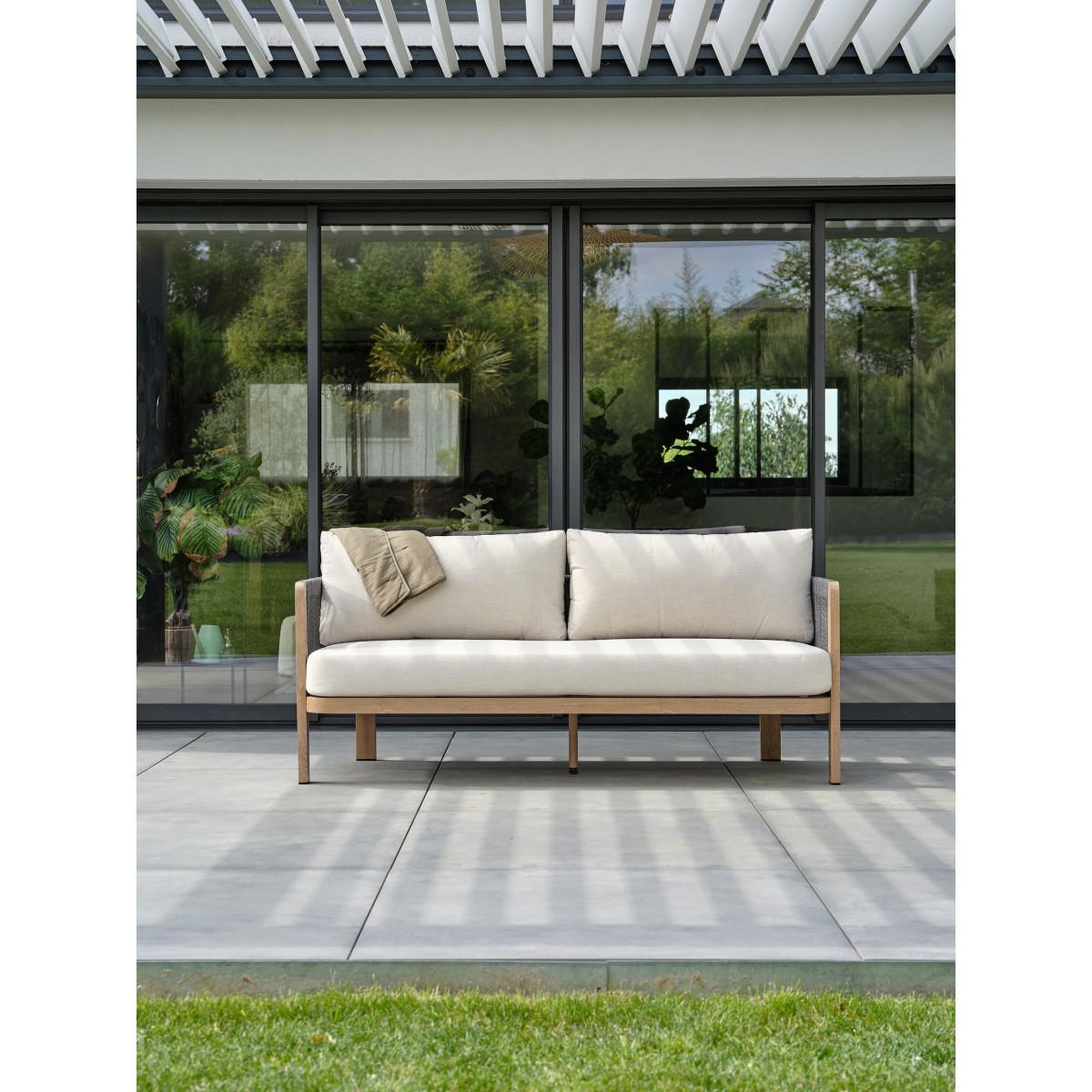 Voir la diapositive 4 : Paris Prix Salon de jardin 5 places  jespar  177cm naturel