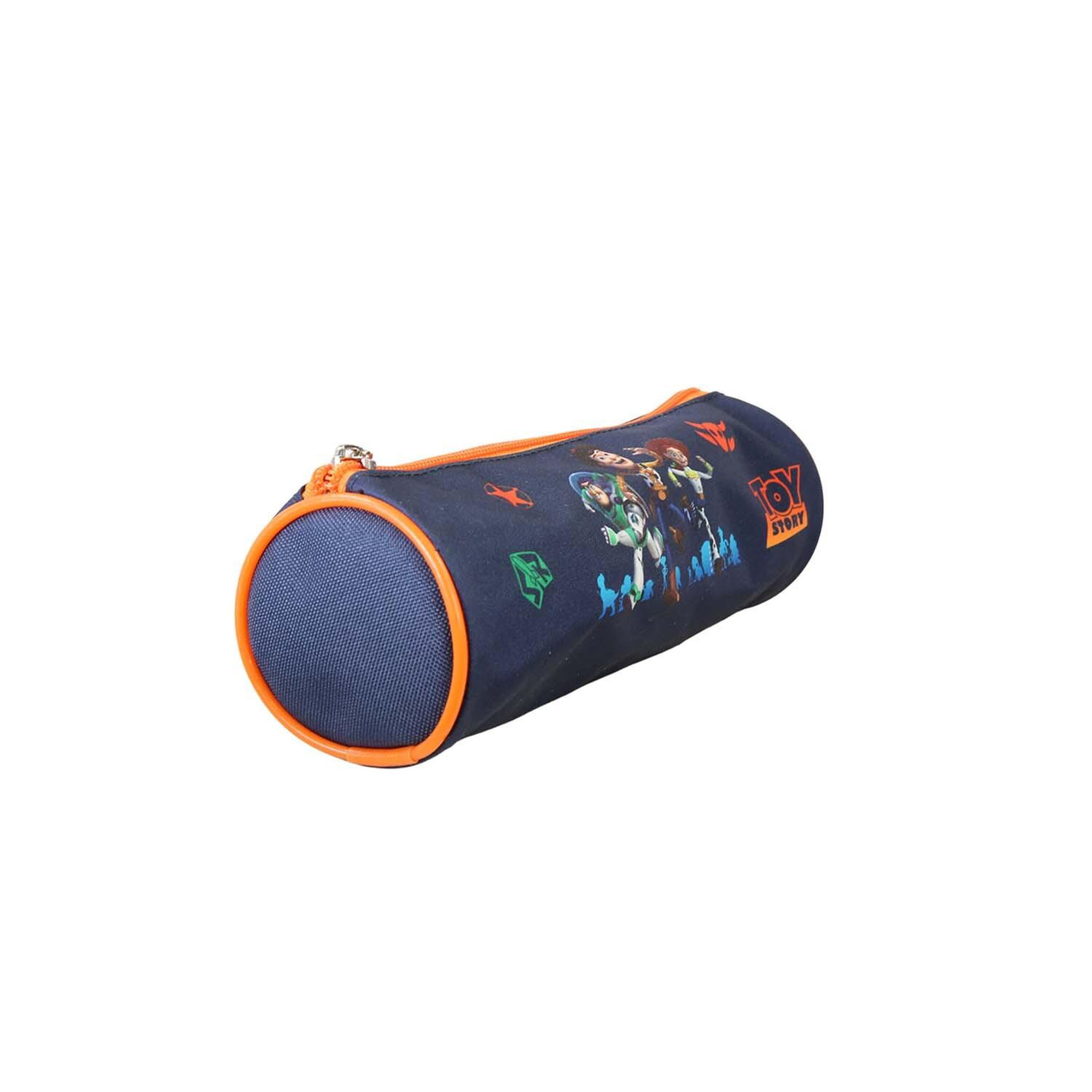 Voir la diapositive 2 : Bagtrotter Toy Story - Trousse scolaire ronde - Bleu / Orange - Garçon - 1 compartiment