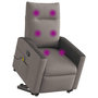 Voir la diapositive 2 : VIDAXL Fauteuil inclinable de massage Taupe Tissu