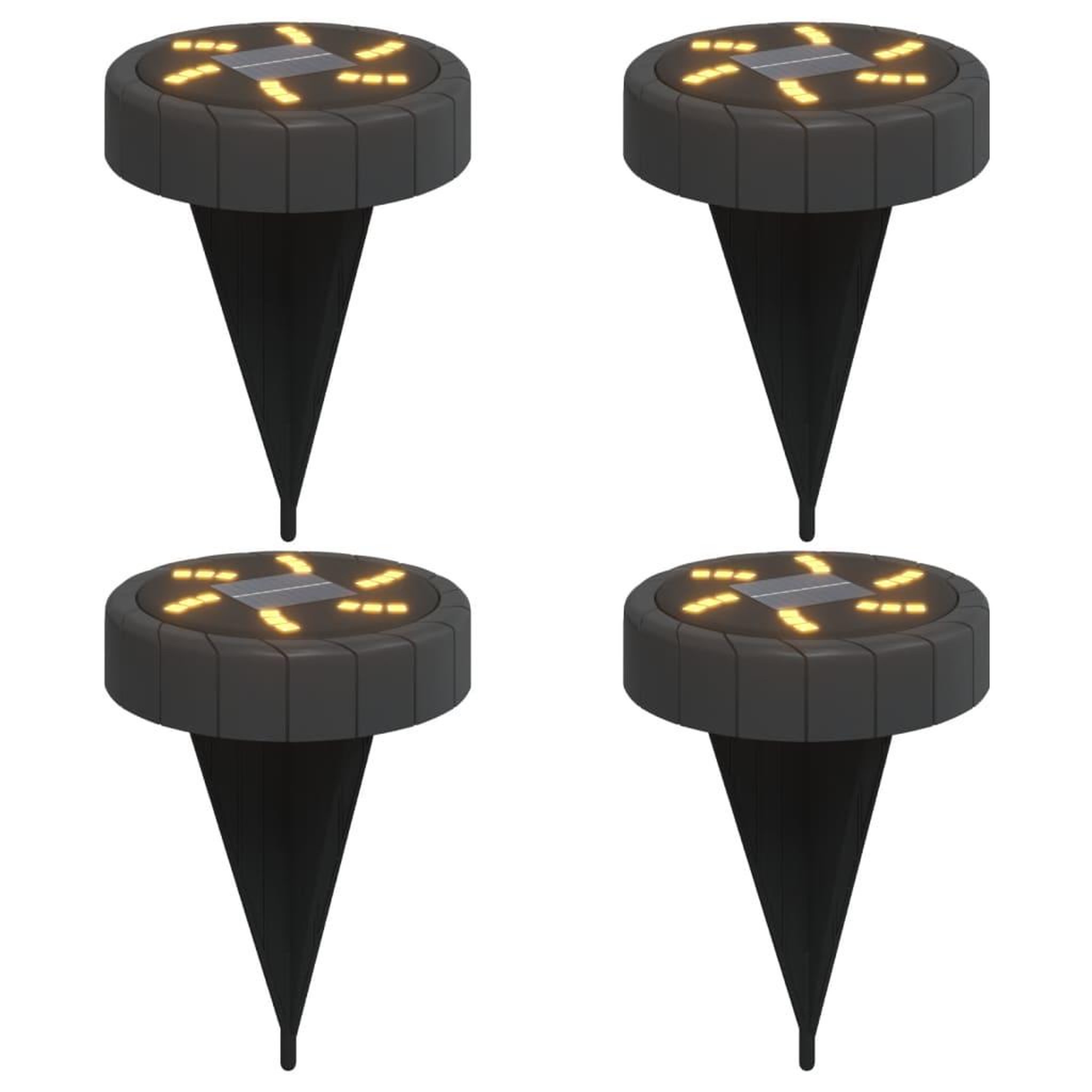 Voir la diapositive 2 : VIDAXL Lampes solaires de sol et piquets de sol exterieur 4 pcs
