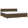 Voir la diapositive 3 : VIDAXL Sommier a lattes de lit avec matelas Marron fonce 200x200 cm