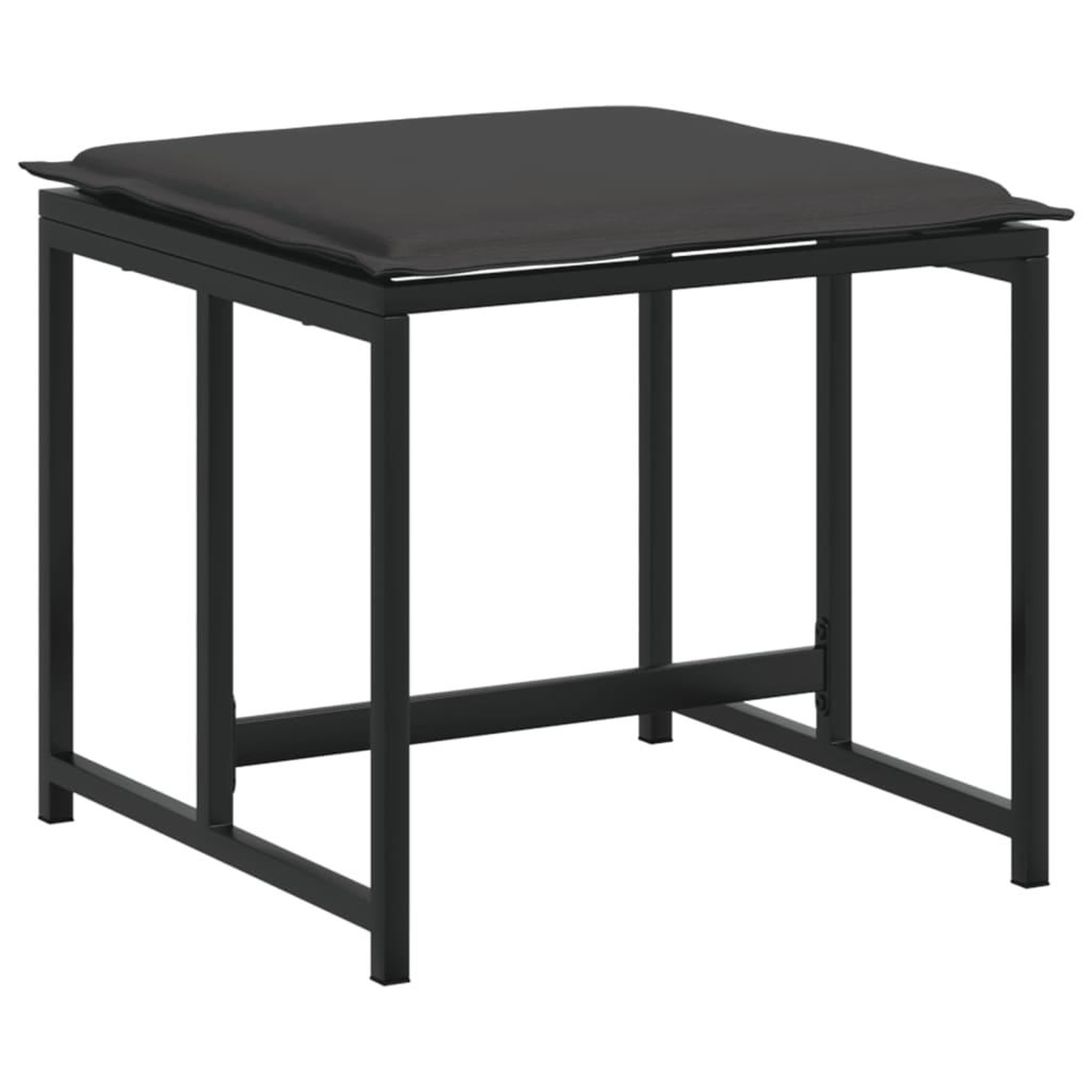 Voir la diapositive 5 : VIDAXL Ensemble a manger de jardin avec coussins 9 pcs noir textilene