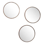 Paris Prix Lot de 3 Miroirs Déco  Toronto  26cm Marron