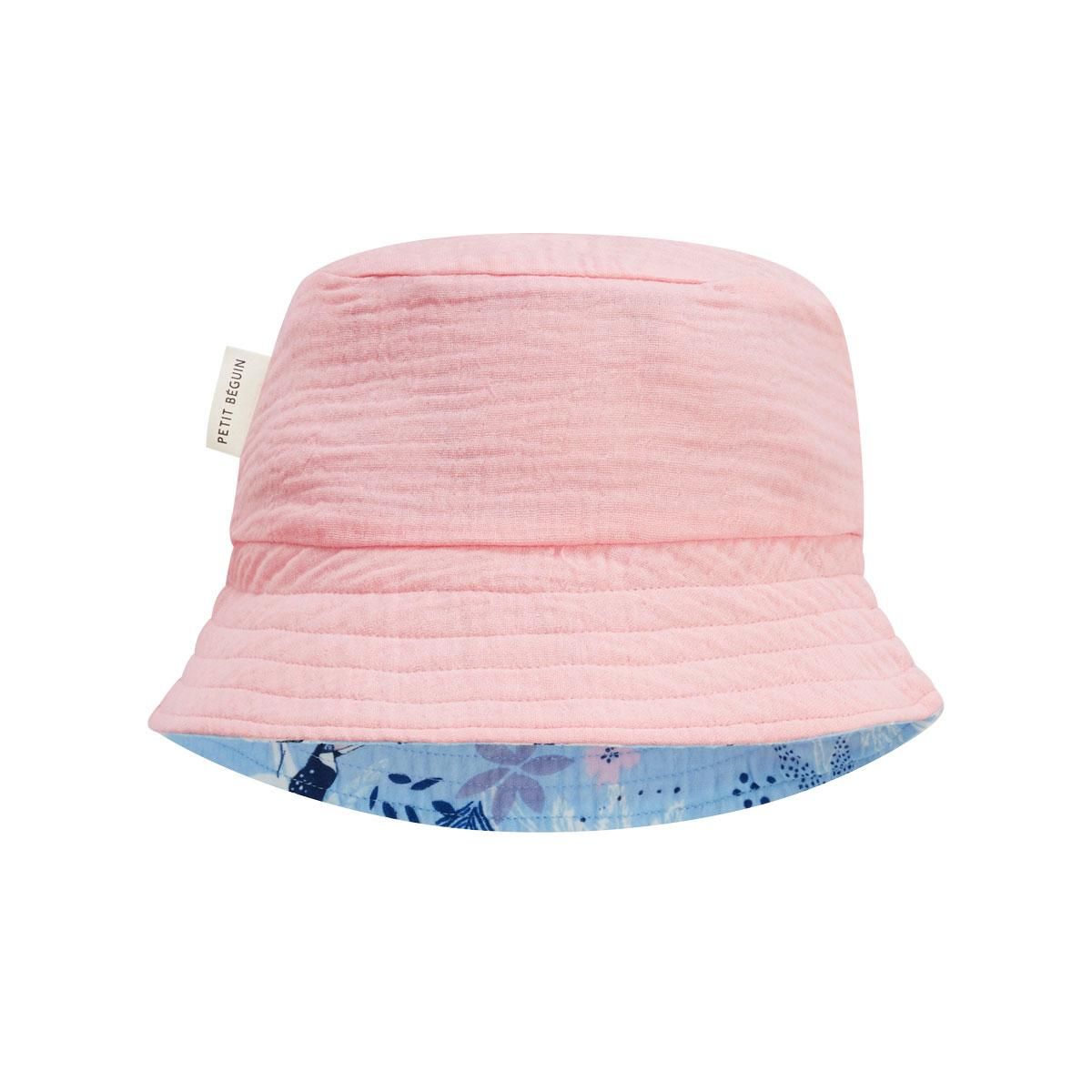 Petit Béguin Bob bébé réversible en gaze de coton Bella Chica