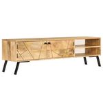 VIDAXL Meuble TV Bois de manguier massif 140x30x40 cm