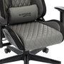 IDIMEX Chaise de bureau gaming LEGEND avec éclairage LED fauteuil gamer ergonomique pivotant, siège à roulettes revêtement synthétique gris