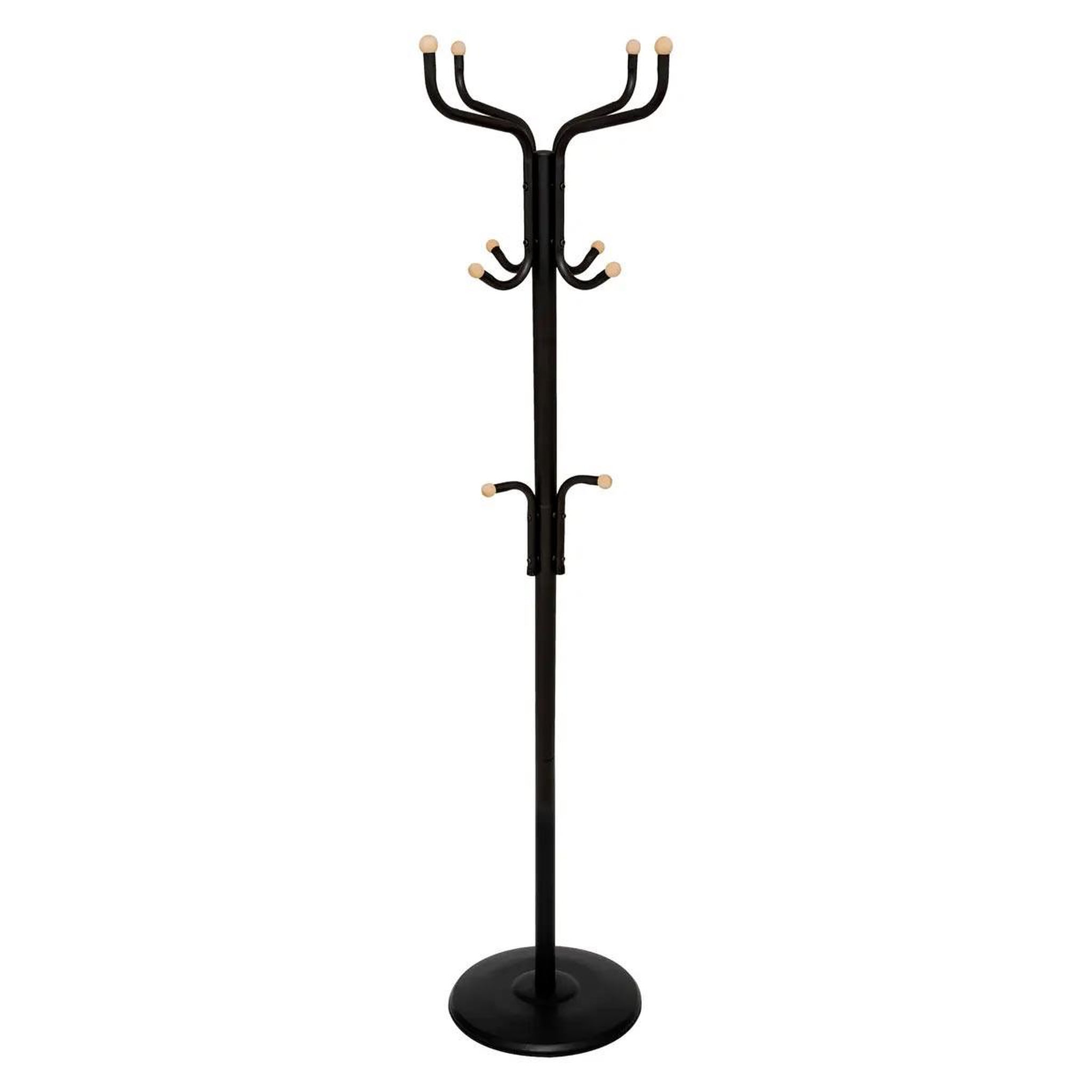 FIVE Porte-manteau en métal  11 patères  177cm noir