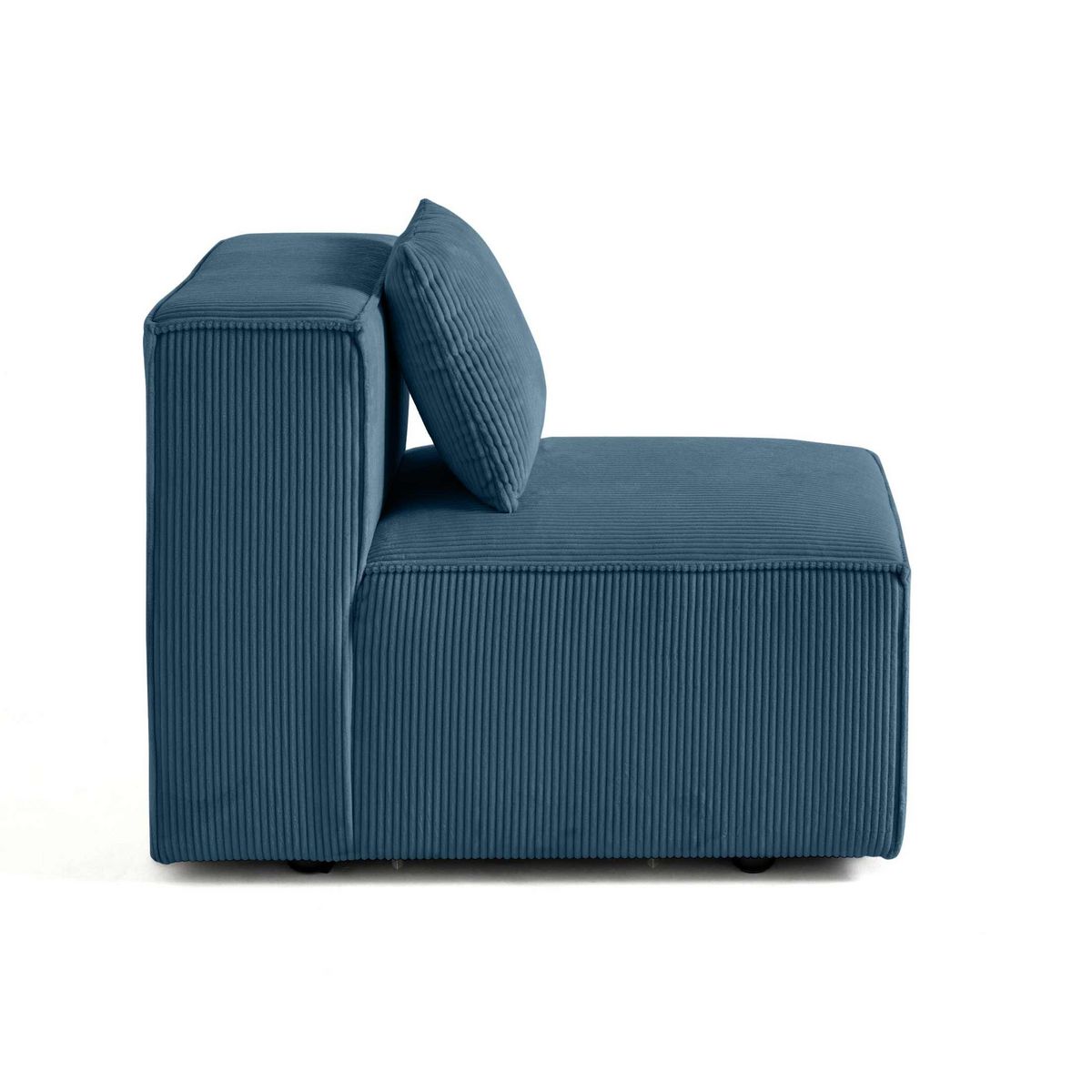 LISA DESIGN Arty - module d'assise sans accoudoirs - en velours côtelé