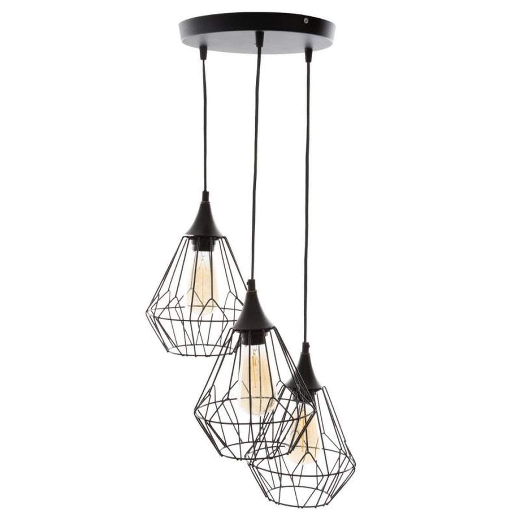 ATMOSPHERA Suspension en métal filaire x 3  Kaore  Atmosphera - Noir -