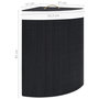 Voir la diapositive 6 : VIDAXL Panier a linge d'angle Bambou Noir 60 L