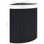 Voir la diapositive 6 : VIDAXL Panier a linge d'angle Bambou Noir 60 L