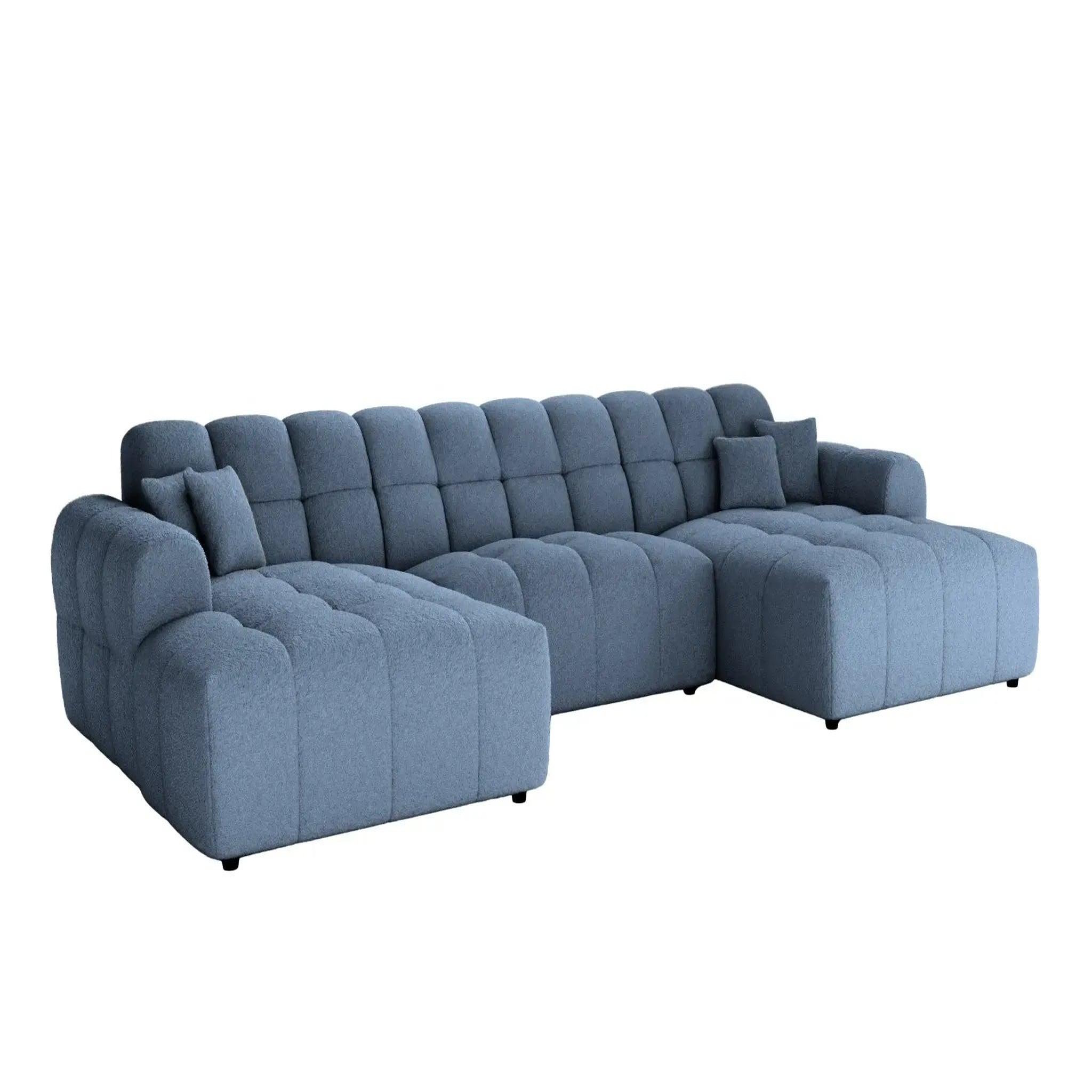 Voir la diapositive 6 : CASANOVA PARIS Alexia - canapé panoramique tissu bouclette