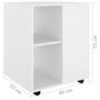Voir la diapositive 6 : VIDAXL Armoire a roulettes Blanc 60x53x72 cm Bois d'ingenierie