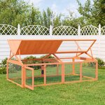VIDAXL Enclos animaux marron 200x112,5x74 cm bois massif de pin