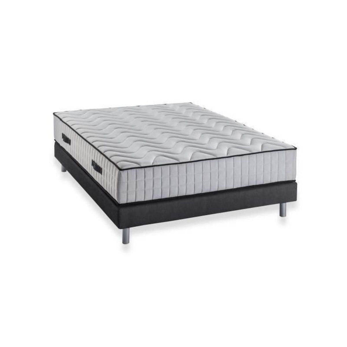 DEKO DREAM HOTEL SUPREME Ensemble Matelas + Sommier 160 x 200 - Ressorts - 7 zones - Ferme - 27 cm